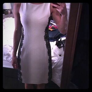 Banana Republic White and Black Mini Dress